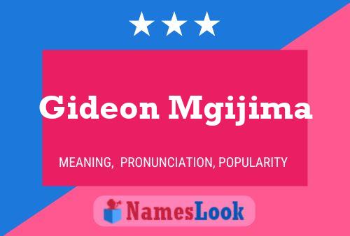 Gideon Mgijima Naam Poster