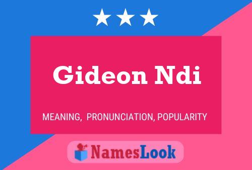 Gideon Ndi Naam Poster