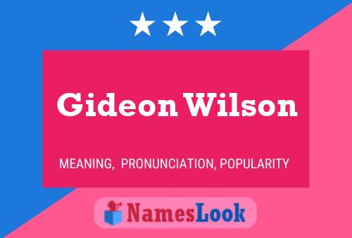 Gideon Wilson Naam Poster