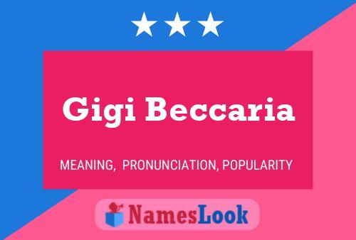 Gigi Beccaria Naam Poster