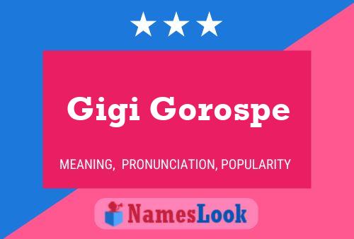 Gigi Gorospe Naam Poster