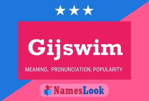 Gijswim Naam Poster