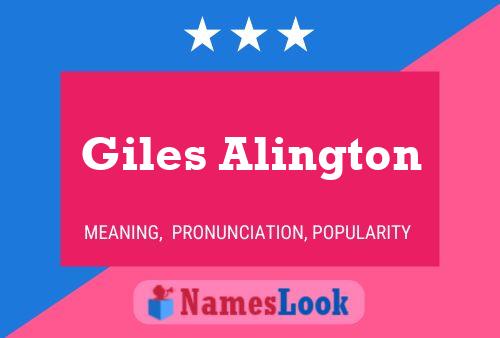 Giles Alington Naam Poster