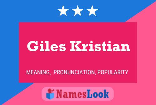 Giles Kristian Naam Poster