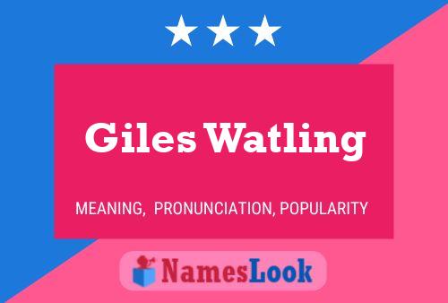 Giles Watling Naam Poster