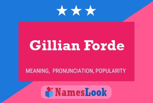 Gillian Forde Naam Poster