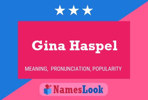 Gina Haspel Naam Poster