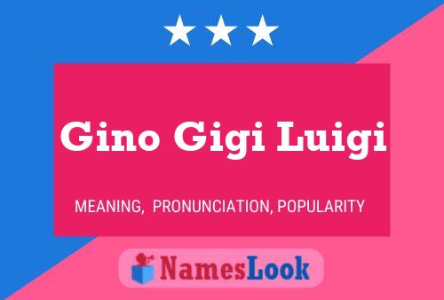 Gino Gigi Luigi Naam Poster