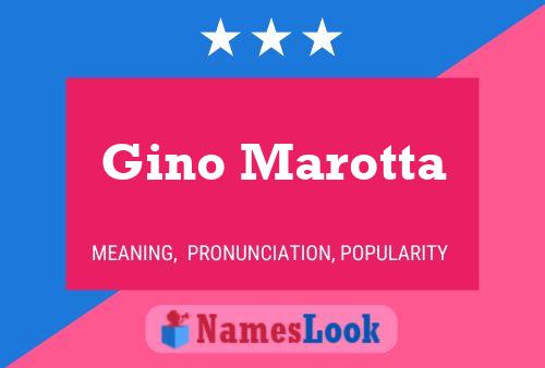 Gino Marotta Naam Poster