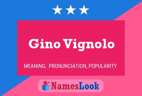 Gino Vignolo Naam Poster