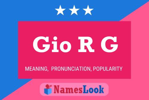 Gio R G Naam Poster