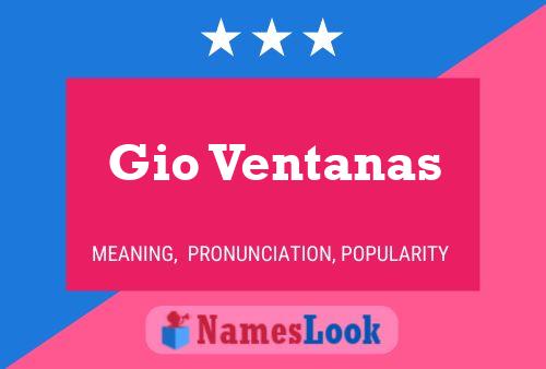 Gio Ventanas Naam Poster