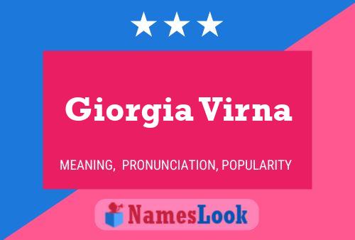 Giorgia Virna Naam Poster