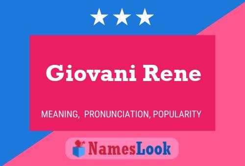 Giovani Rene Naam Poster