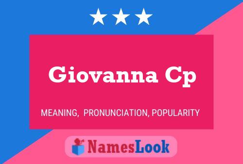 Giovanna Cp Naam Poster