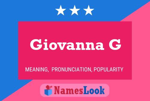 Giovanna G Naam Poster