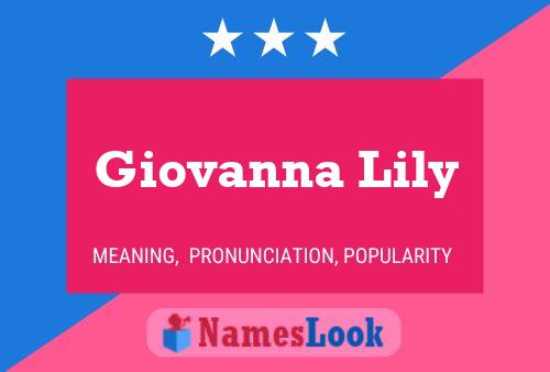 Giovanna Lily Naam Poster