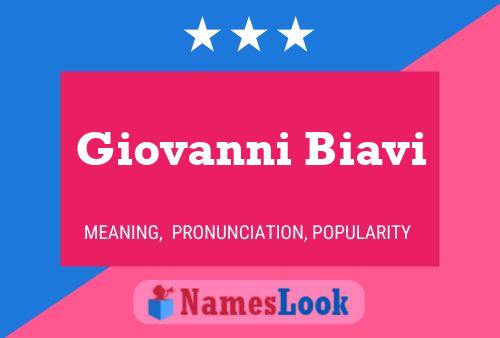 Giovanni Biavi Naam Poster