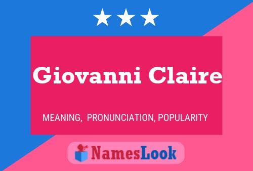 Giovanni Claire Naam Poster