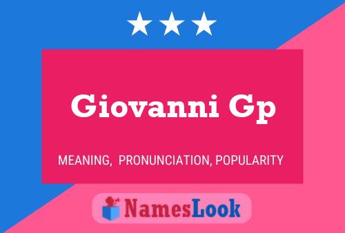 Giovanni Gp Naam Poster