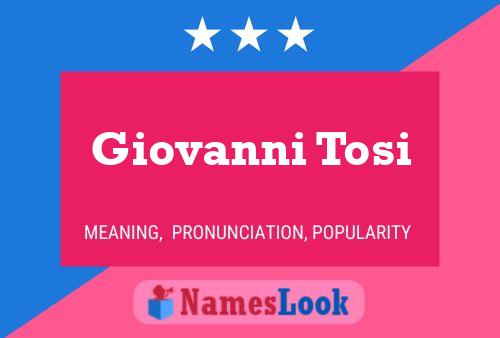 Giovanni Tosi Naam Poster