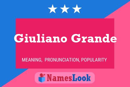 Giuliano Grande Naam Poster