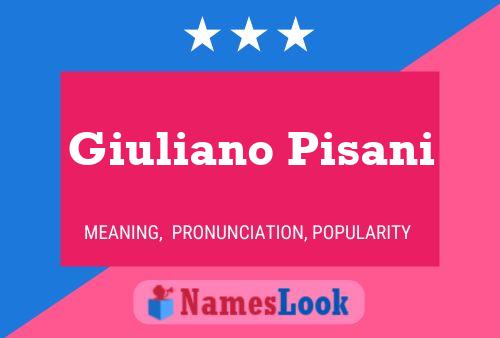 Giuliano Pisani Naam Poster