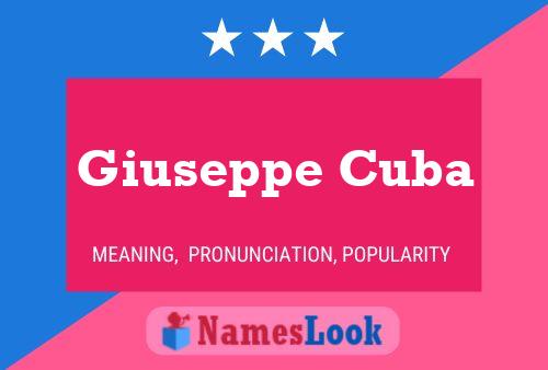 Giuseppe Cuba Naam Poster