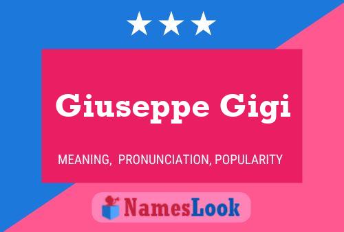 Giuseppe Gigi Naam Poster