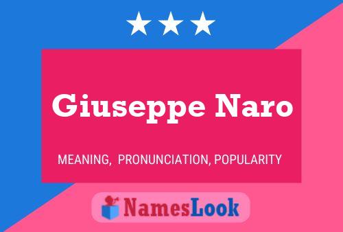 Giuseppe Naro Naam Poster