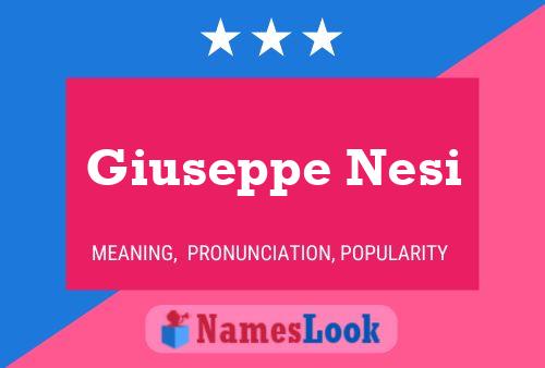 Giuseppe Nesi Naam Poster