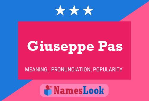 Giuseppe Pas Naam Poster