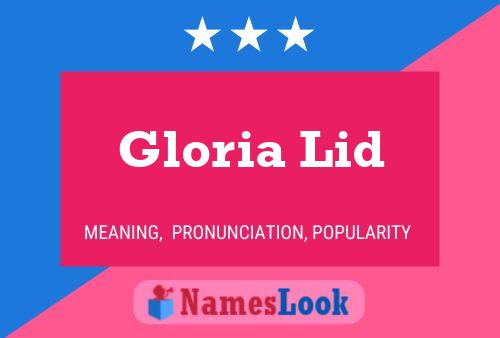 Gloria Lid Naam Poster