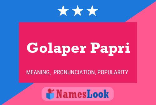 Golaper Papri Naam Poster