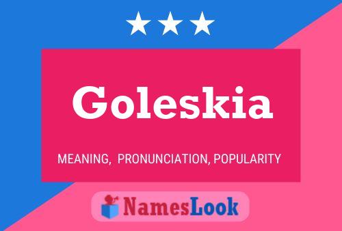 Goleskia Naam Poster