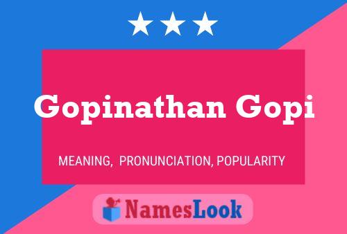 Gopinathan Gopi Naam Poster