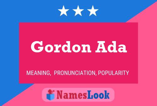 Gordon Ada Naam Poster