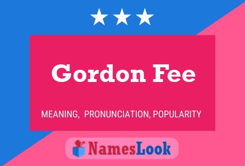 Gordon Fee Naam Poster