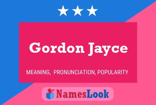 Gordon Jayce Naam Poster