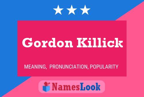 Gordon Killick Naam Poster