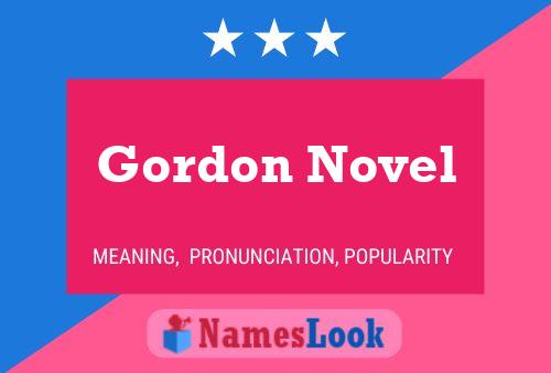 Gordon Novel Naam Poster