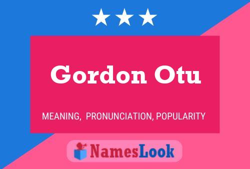 Gordon Otu Naam Poster