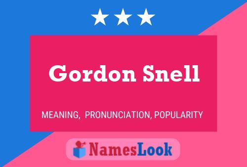 Gordon Snell Naam Poster