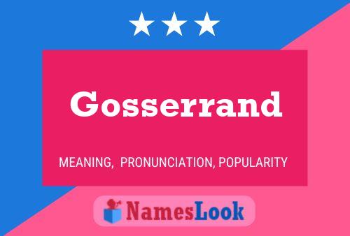 Gosserrand Naam Poster