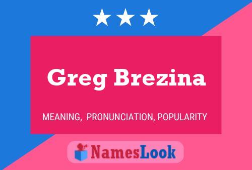 Greg Brezina Naam Poster