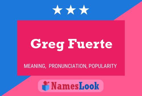 Greg Fuerte Naam Poster