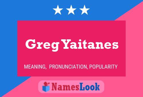 Greg Yaitanes Naam Poster