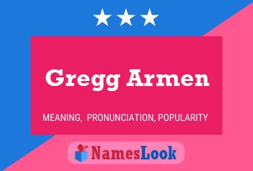 Gregg Armen Naam Poster