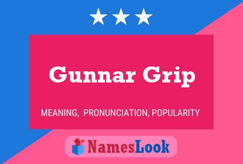 Gunnar Grip Naam Poster