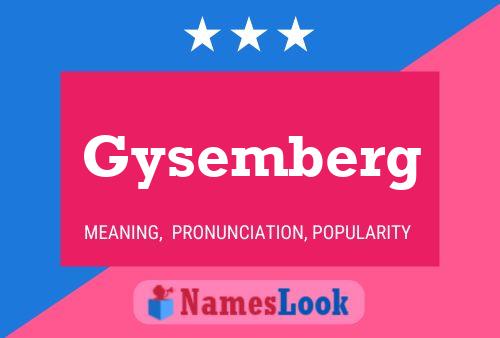 Gysemberg Naam Poster